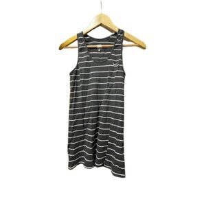 Nike Black and White Striped Tank Top